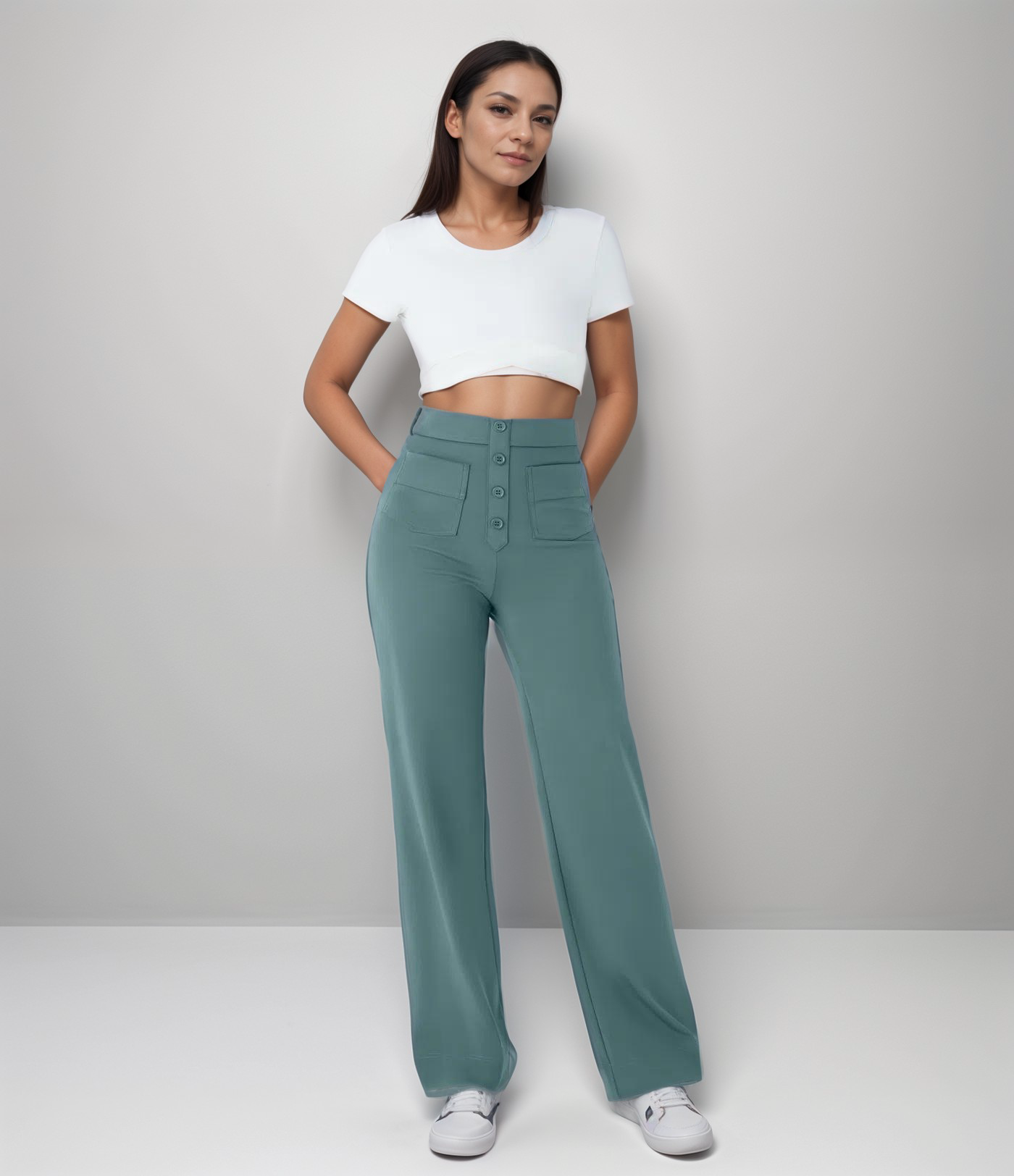 Ava - High-waist Stretch Trousers