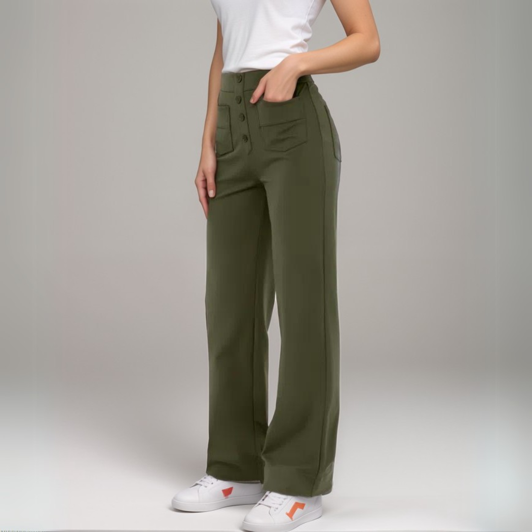 Ava - High-waist Stretch Trousers