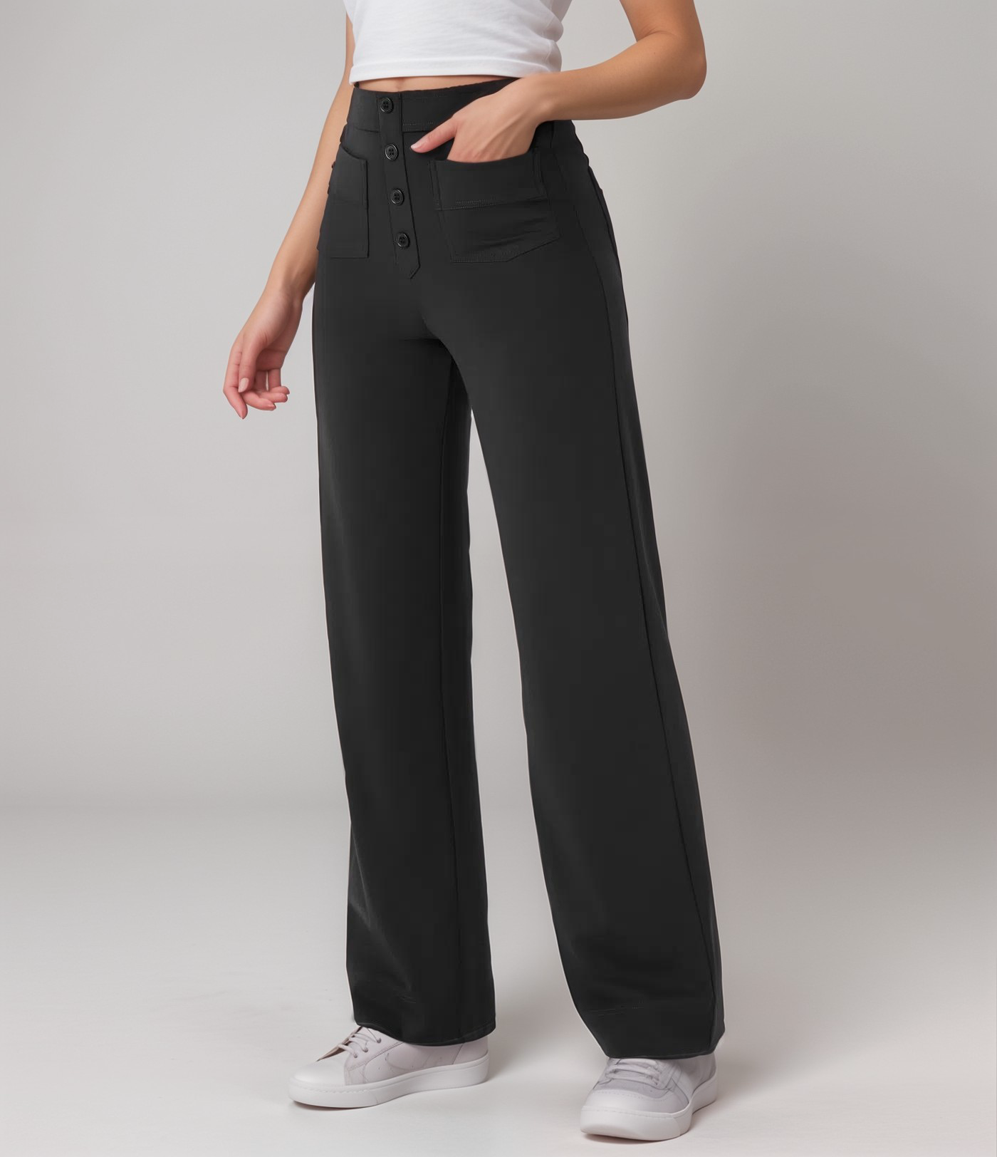 Ava - High-waist Stretch Trousers