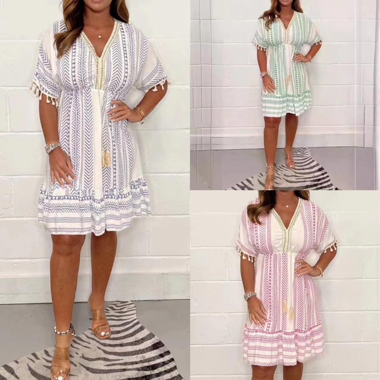Charlotte Dress with V-Neckline