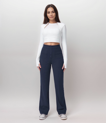 Ava - High-waist Stretch Trousers