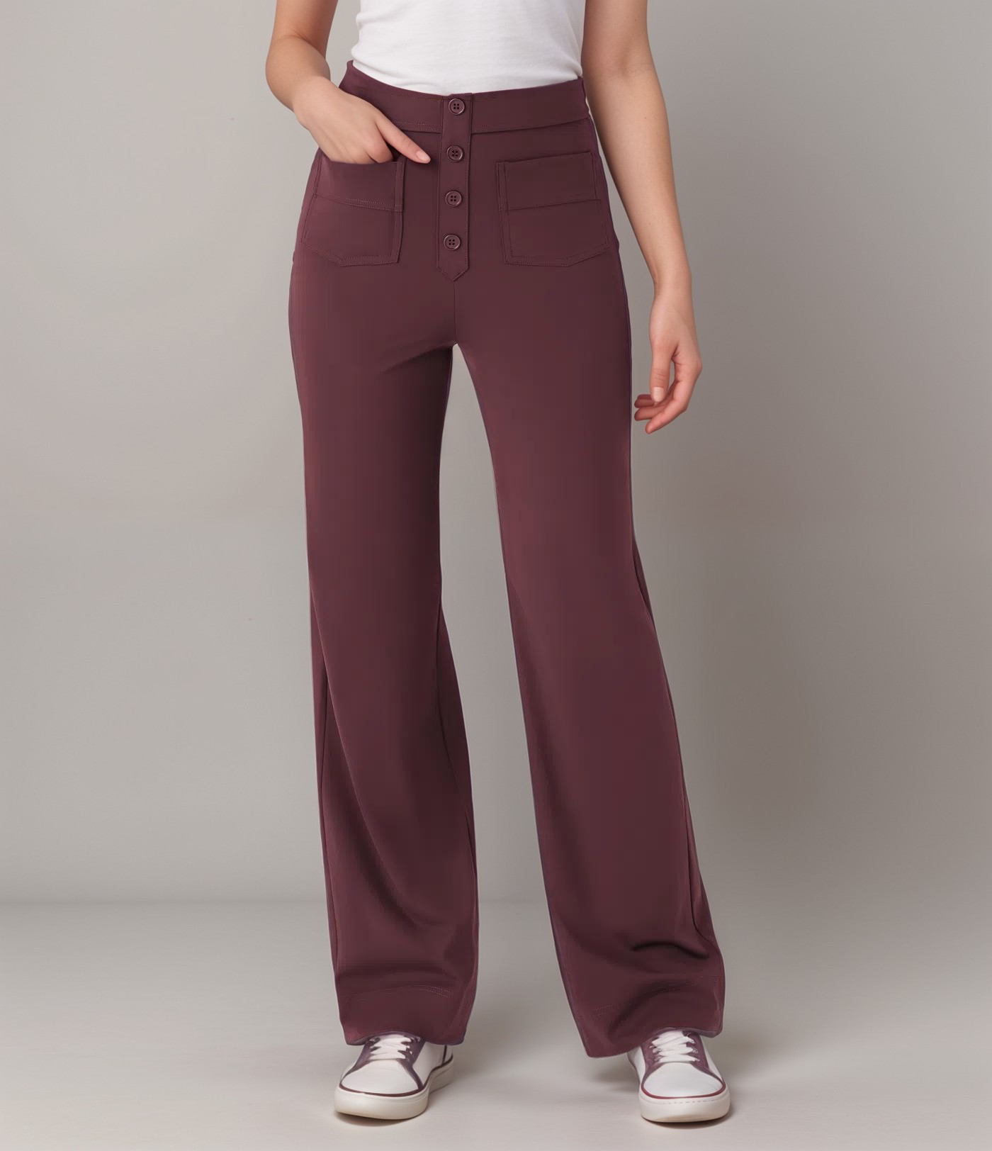 Ava - High-waist Stretch Trousers