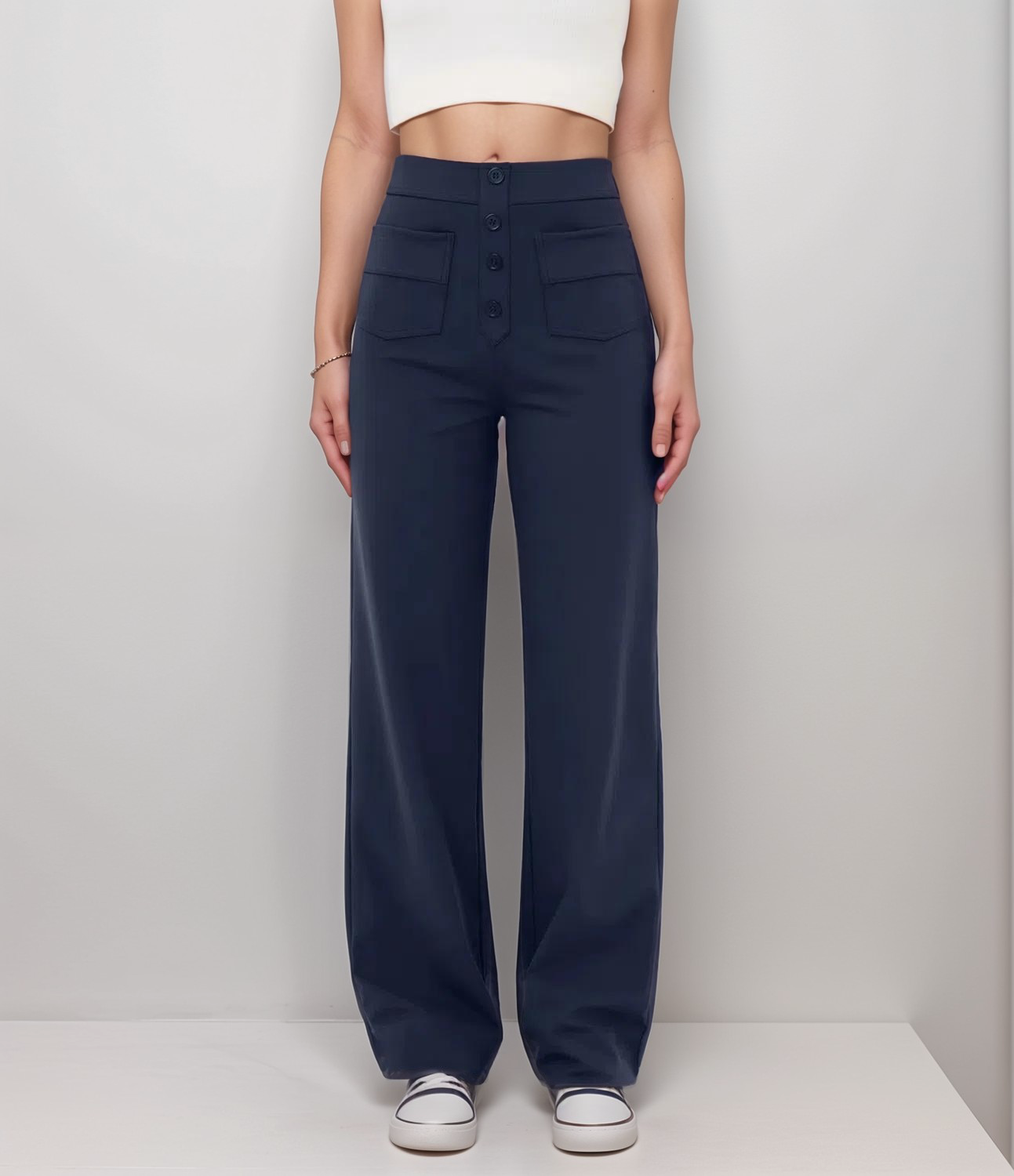Ava - High-waist Stretch Trousers