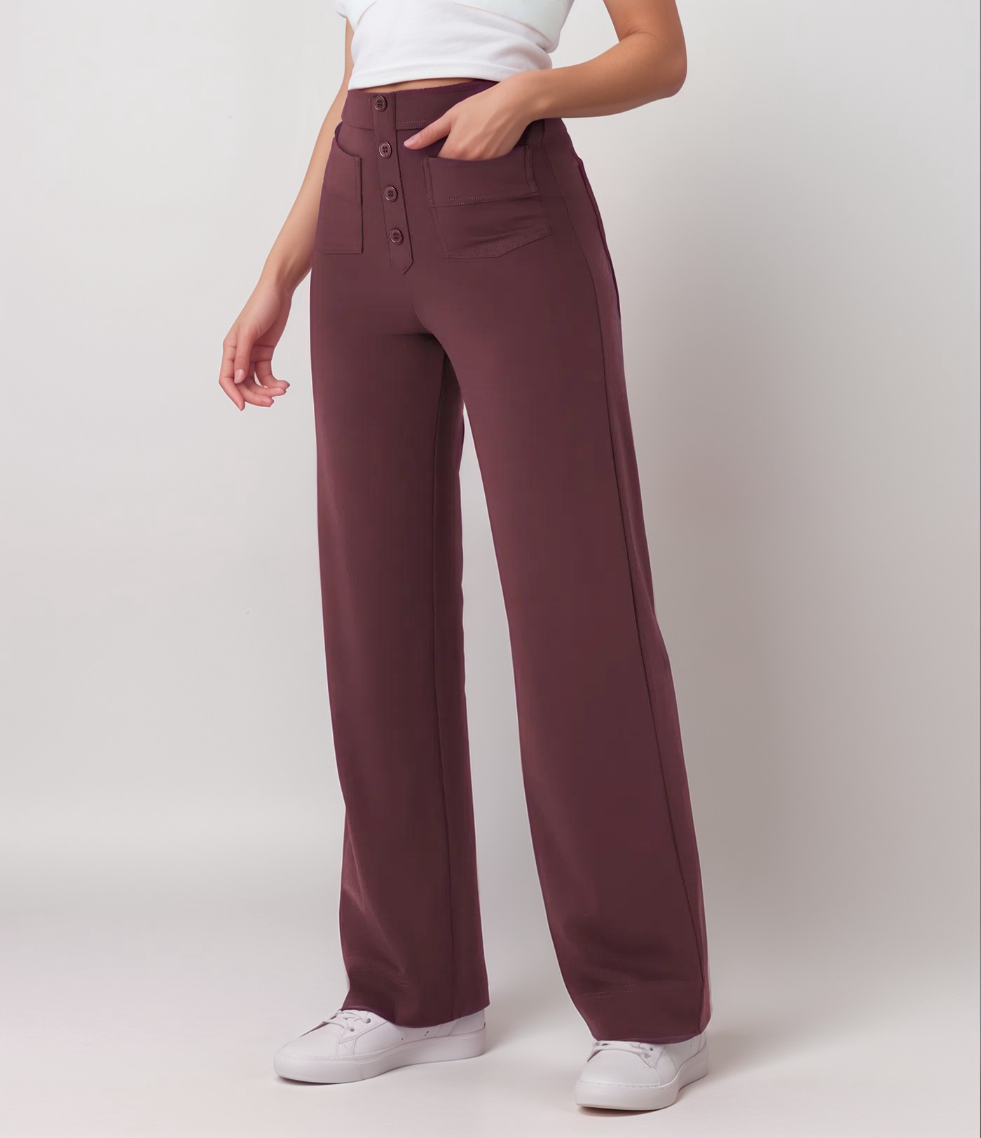 Ava - High-waist Stretch Trousers