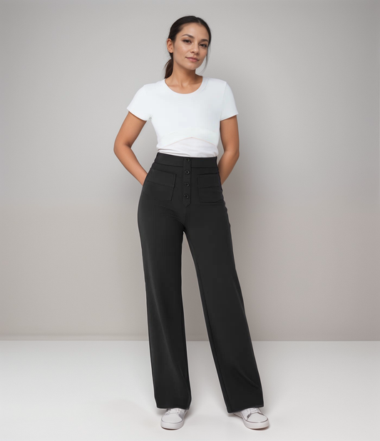 Ava - High-waist Stretch Trousers