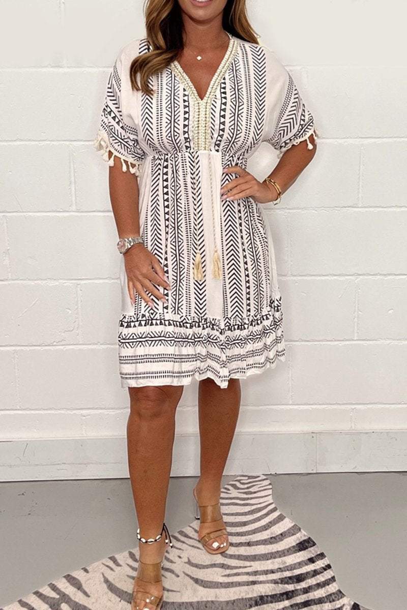 Charlotte Dress with V-Neckline