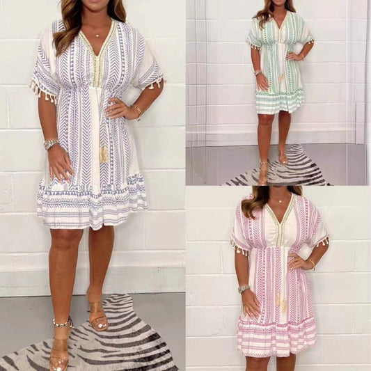 Charlotte Dress with V-Neckline
